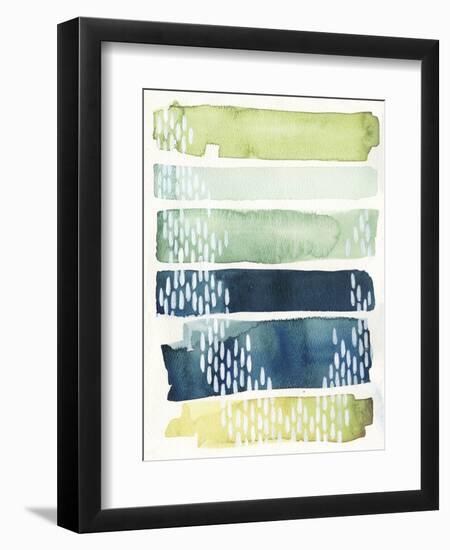 Aqua Streak II-Grace Popp-Framed Art Print