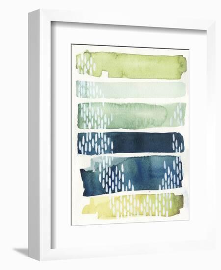 Aqua Streak II-Grace Popp-Framed Art Print