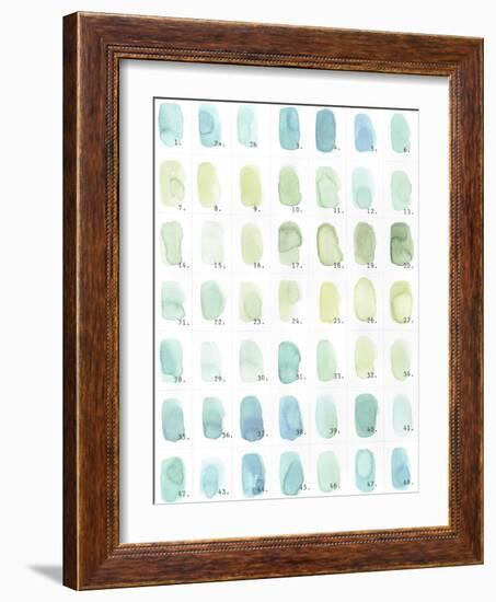 Aqua Swatches-Natasha Marie-Framed Giclee Print