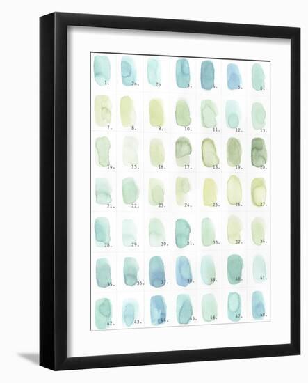 Aqua Swatches-Natasha Marie-Framed Giclee Print