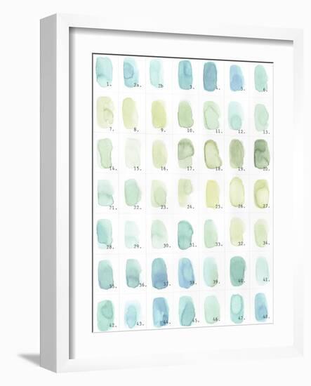 Aqua Swatches-Natasha Marie-Framed Giclee Print