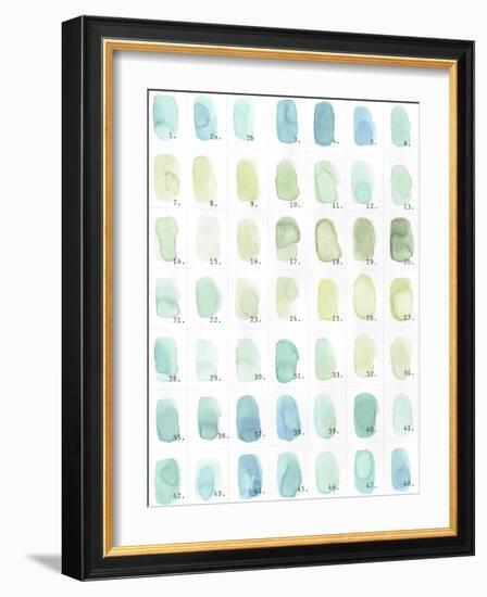 Aqua Swatches-Natasha Marie-Framed Giclee Print