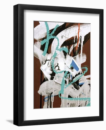 Aqua Tag 1-Jenny Kraft-Framed Art Print