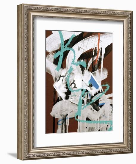 Aqua Tag 1-Jenny Kraft-Framed Art Print