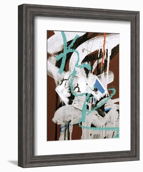 Aqua Tag 1-Jenny Kraft-Framed Art Print