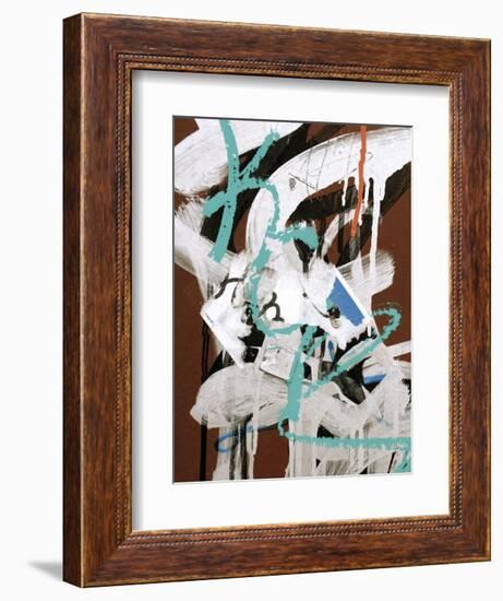 Aqua Tag 1-Jenny Kraft-Framed Art Print