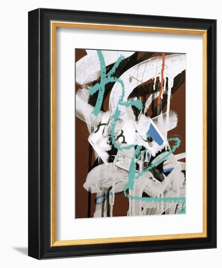 Aqua Tag 1-Jenny Kraft-Framed Art Print