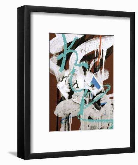 Aqua Tag 1-Jenny Kraft-Framed Art Print
