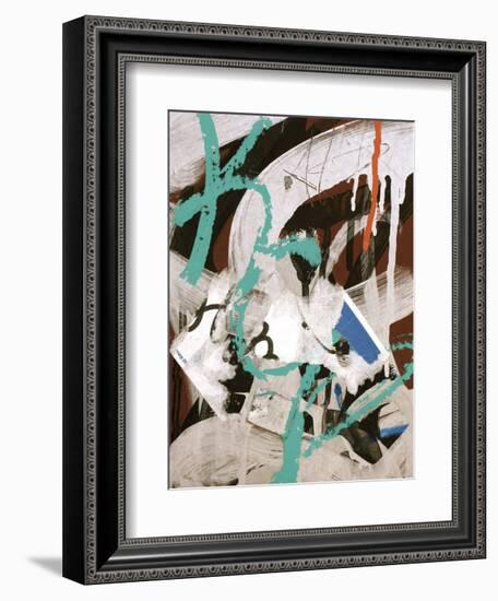 Aqua Tag 3-Jenny Kraft-Framed Art Print