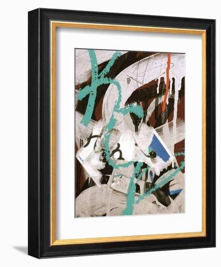 Aqua Tag 3-Jenny Kraft-Framed Art Print