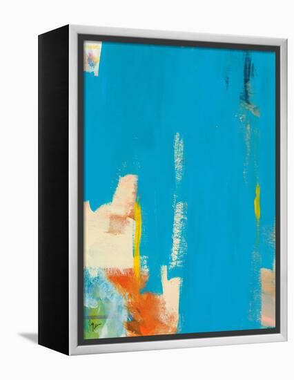 Aqua Tide-Jan Weiss-Framed Stretched Canvas