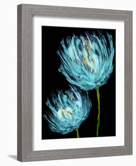 Aqua Tulips II-Vanessa Austin-Framed Art Print