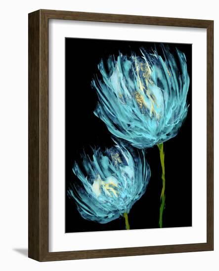 Aqua Tulips II-Vanessa Austin-Framed Art Print