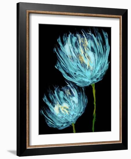 Aqua Tulips II-Vanessa Austin-Framed Art Print