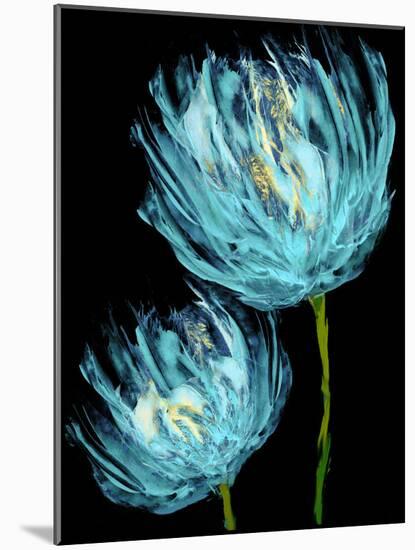 Aqua Tulips II-Vanessa Austin-Mounted Art Print