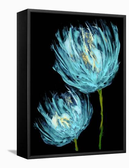 Aqua Tulips II-Vanessa Austin-Framed Stretched Canvas