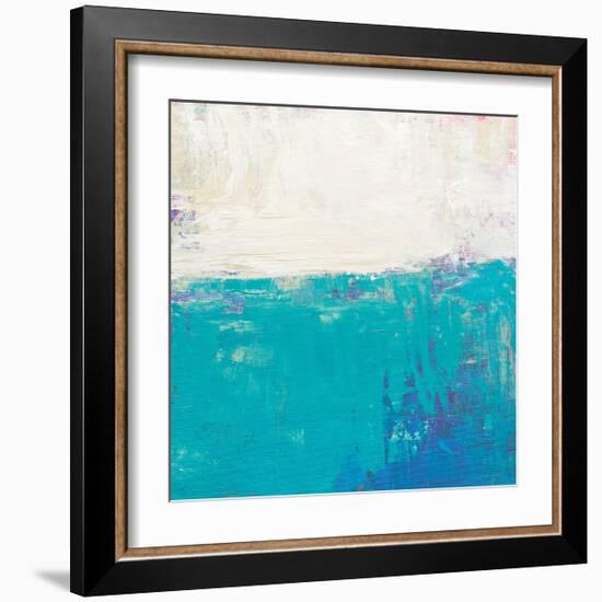 Aqua White-Don Bishop-Framed Art Print