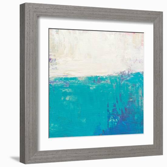 Aqua White-Don Bishop-Framed Art Print