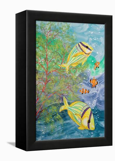 Aquamarina I-Linda Baliko-Framed Stretched Canvas