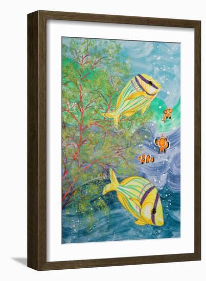 Aquamarina I-Linda Baliko-Framed Art Print