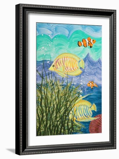 Aquamarina II-Linda Baliko-Framed Art Print