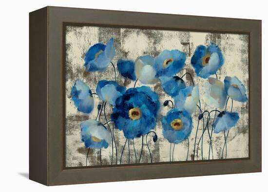 Aquamarine Floral-Silvia Vassileva-Framed Stretched Canvas