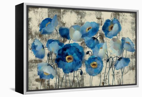 Aquamarine Floral-Silvia Vassileva-Framed Stretched Canvas