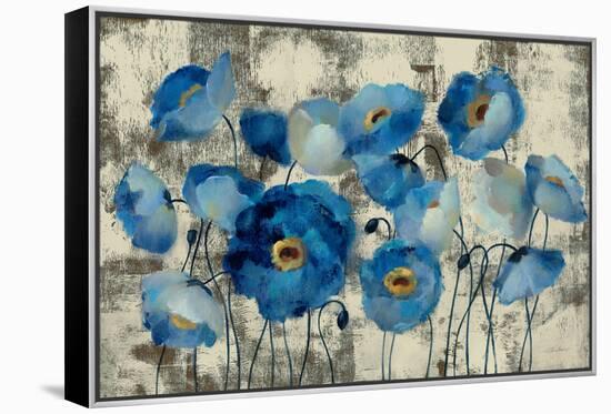 Aquamarine Floral-Silvia Vassileva-Framed Stretched Canvas