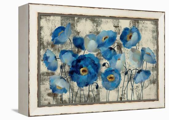 Aquamarine Floral-Silvia Vassileva-Framed Stretched Canvas