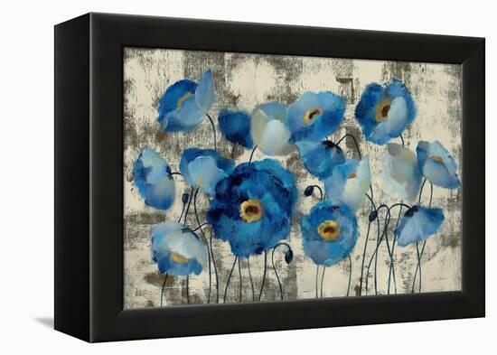 Aquamarine Floral-Silvia Vassileva-Framed Stretched Canvas