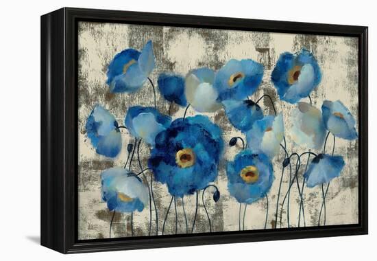 Aquamarine Floral-Silvia Vassileva-Framed Stretched Canvas