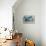 Aquamarine Floral-Silvia Vassileva-Framed Stretched Canvas displayed on a wall