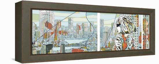 Aquapolis Ex-Machina Right-HR-FM-Framed Stretched Canvas