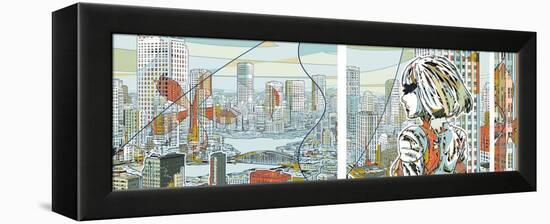 Aquapolis Ex-Machina Right-HR-FM-Framed Stretched Canvas