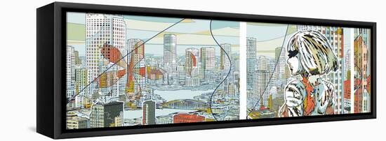 Aquapolis Ex-Machina Right-HR-FM-Framed Stretched Canvas