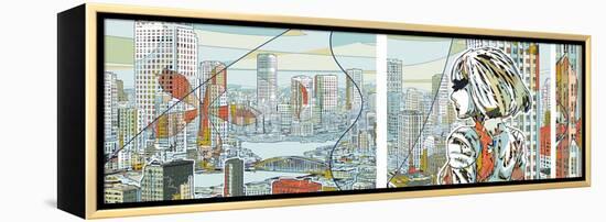 Aquapolis Ex-Machina Right-HR-FM-Framed Stretched Canvas