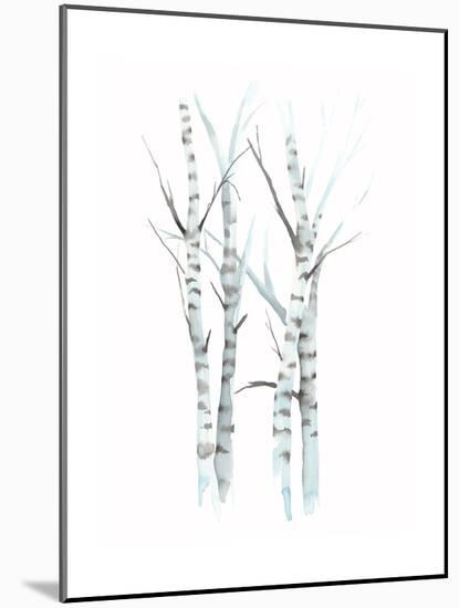 Aquarelle Birches I-Grace Popp-Mounted Art Print
