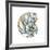 Aquarelle Shells II-Chariklia Zarris-Framed Giclee Print