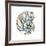 Aquarelle Shells II-Chariklia Zarris-Framed Giclee Print