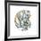 Aquarelle Shells II-Chariklia Zarris-Framed Giclee Print