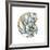 Aquarelle Shells II-Chariklia Zarris-Framed Giclee Print