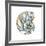 Aquarelle Shells II-Chariklia Zarris-Framed Giclee Print