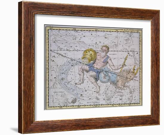 Aquarius and Capricorn, from "A Celestial Atlas," Published in 1822-A. Jamieson-Framed Giclee Print