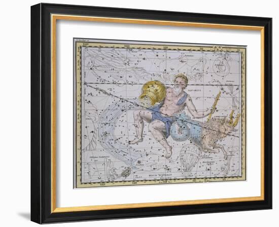 Aquarius and Capricorn, from "A Celestial Atlas," Published in 1822-A. Jamieson-Framed Giclee Print