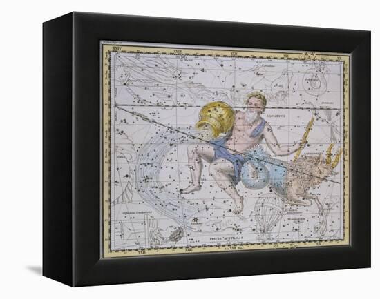 Aquarius and Capricorn, from "A Celestial Atlas," Published in 1822-A. Jamieson-Framed Premier Image Canvas