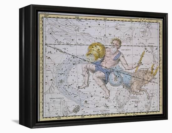 Aquarius and Capricorn, from "A Celestial Atlas," Published in 1822-A. Jamieson-Framed Premier Image Canvas