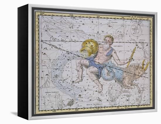 Aquarius and Capricorn, from "A Celestial Atlas," Published in 1822-A. Jamieson-Framed Premier Image Canvas
