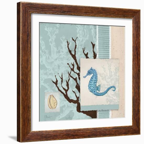 Aquarius Blue Sq II-Paul Brent-Framed Art Print