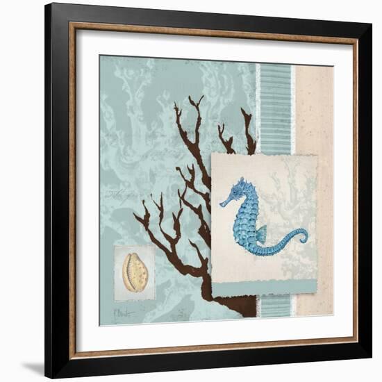 Aquarius Blue Sq II-Paul Brent-Framed Art Print