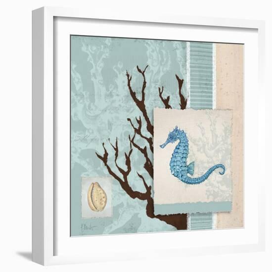 Aquarius Blue Sq II-Paul Brent-Framed Art Print